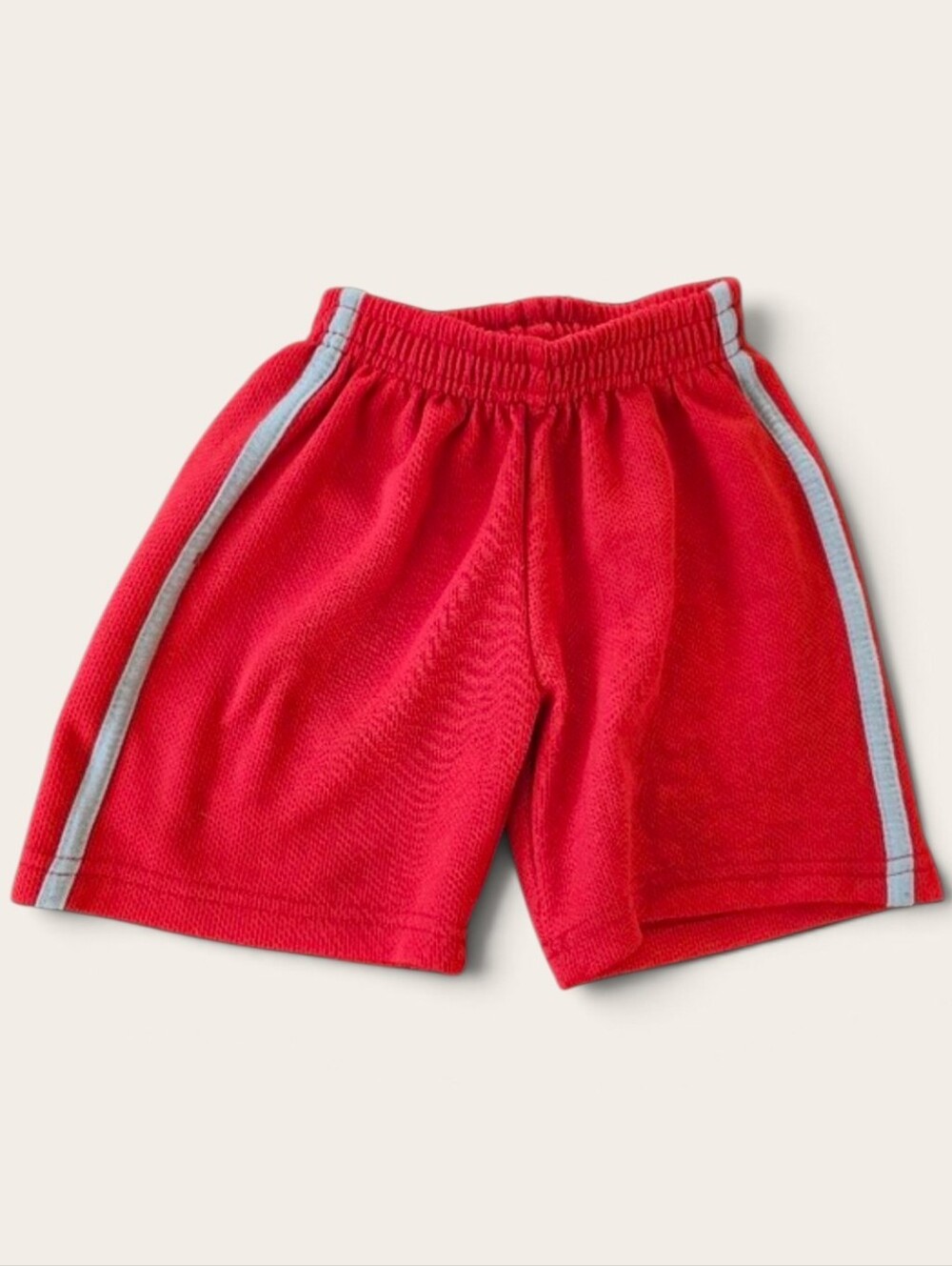 Marvel Red Kids Athletic Shorts with Gray Side Stripes